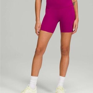 Women’s Lululemon Wunder Train High-Rise Short 6" Magenta Purple Shorts